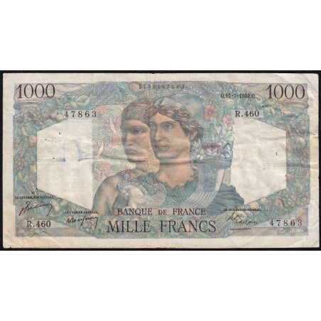 F 41-22 - 15/07/1948 - 1000 francs - Minerve et Hercule - Série R.460 - Etat : TB-