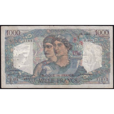 F 41-22 - 15/07/1948 - 1000 francs - Minerve et Hercule - Série H.464 - Etat : TB