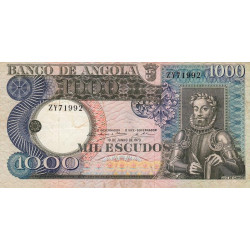 Angola - Pick 108 - 1'000 escudos - Série ZY - 10/06/1973 - Etat : TTB