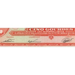 Haïti - Pick 232_3 - 5 gourdes - Série AC - 17/08/1979 - Etat : NEUF