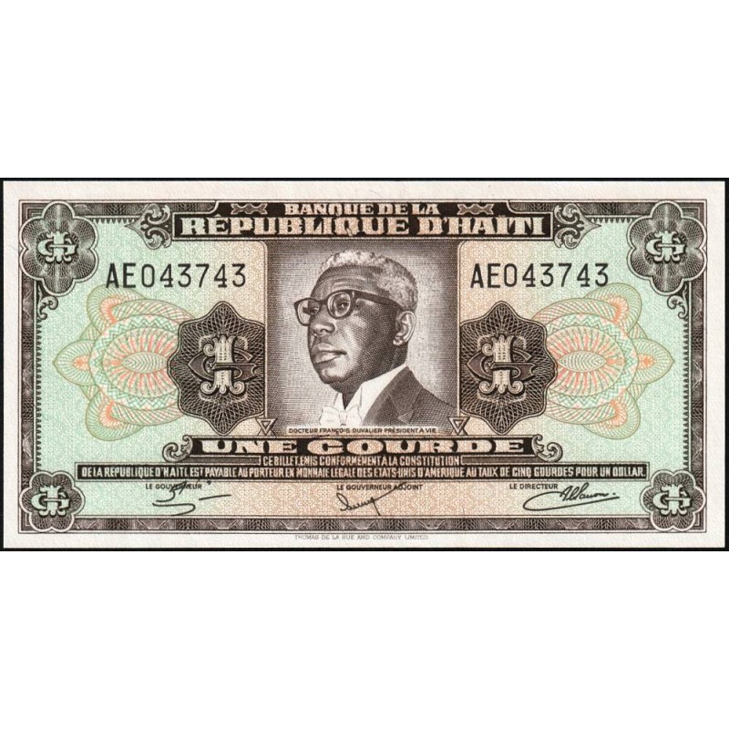 Haïti - Pick 239 - 1 gourde - Série AE -  17/08/1979 (1984) - Etat : NEUF