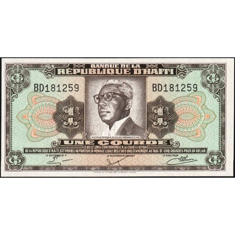 Haïti - Pick 239 - 1 gourde - Série BD -  17/08/1979 (1984) - Etat : NEUF