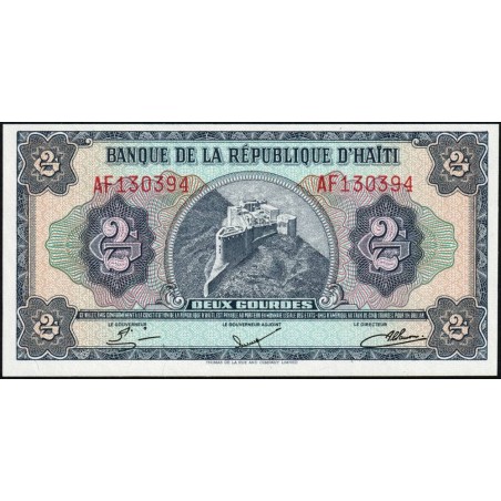 Haïti - Pick 240 - 2 gourdes - Série AF - 17/08/1979 (1984) - Etat : NEUF