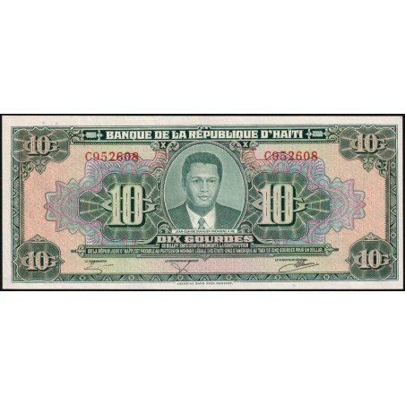 Haïti - Pick 242a_2 - 10 gourdes - Série C - 17/08/1979 (1984 - Etat : NEUF