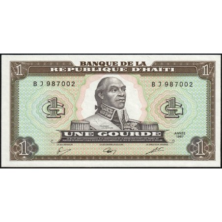 Haïti - Pick 245a - 1 gourde - Série BJ - 1987 - Etat : NEUF