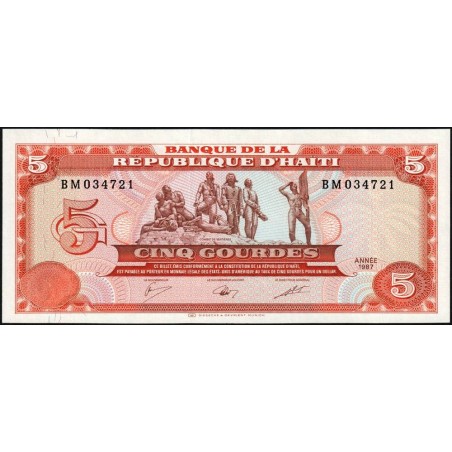 Haïti - Pick 246a - 5 gourdes - Série BM - Etat : NEUF