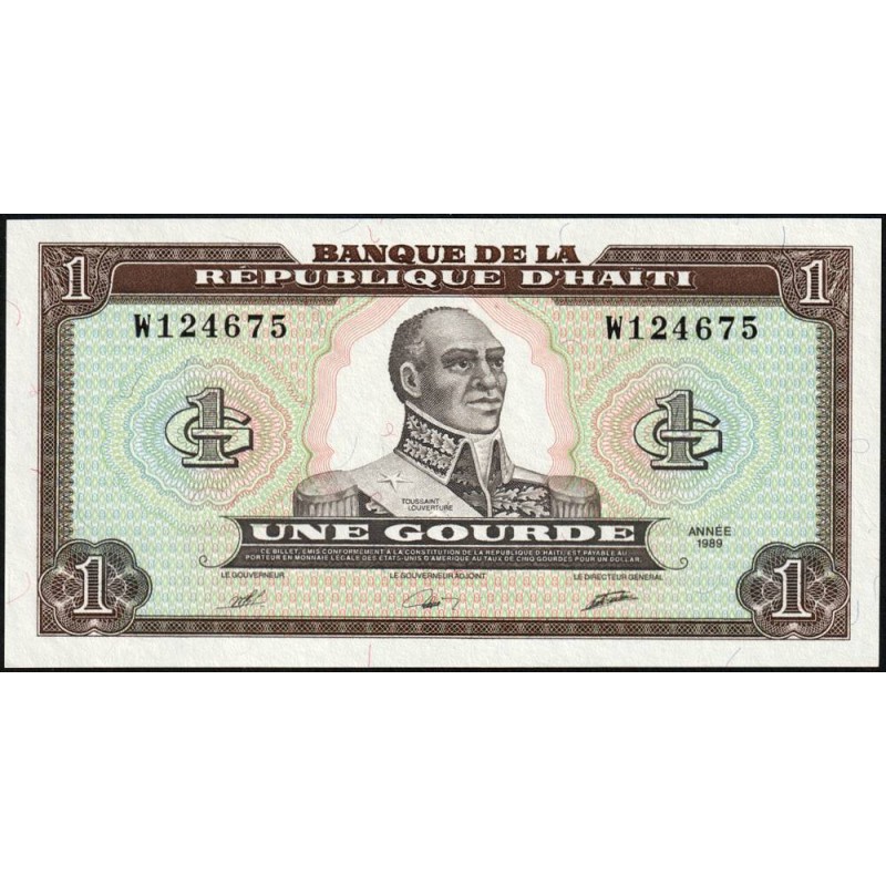 Haïti - Pick 253a_1 - 1 gourde - Série W - 1989 - Etat : NEUF