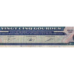 Haïti - Pick 248a - 25 gourdes - Série AU - 1988 - Etat : TB