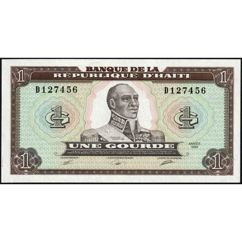Haïti - Pick 253a_1 - 1 gourde - Série D - 1989 - Etat : NEUF