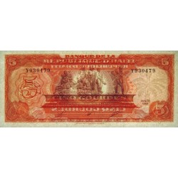 Haïti - Pick 255a_1 - 5 gourdes - Série Y - 1989 - Etat : NEUF