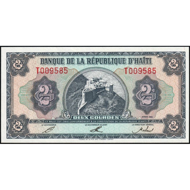 Haïti - Pick 260a_1 - 2 gourdes - Série T - 1992 - Etat : NEUF