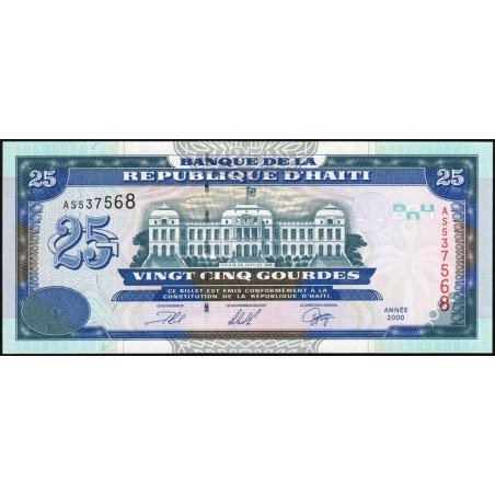 Haïti - Pick 266a_2 - 25 gourdes - Série AS - 2000 - Etat : NEUF