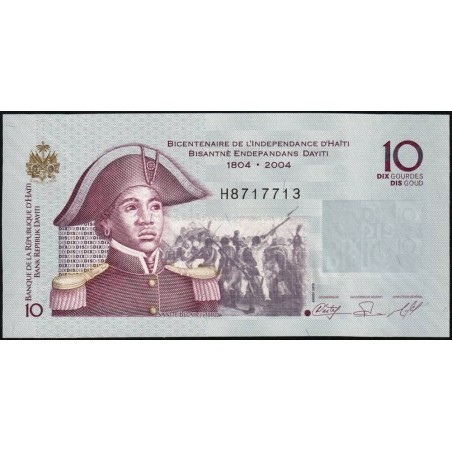 Haïti - Pick 272d - 10 gourdes - Série H - 2010 - Commémoratif - Etat : NEUF