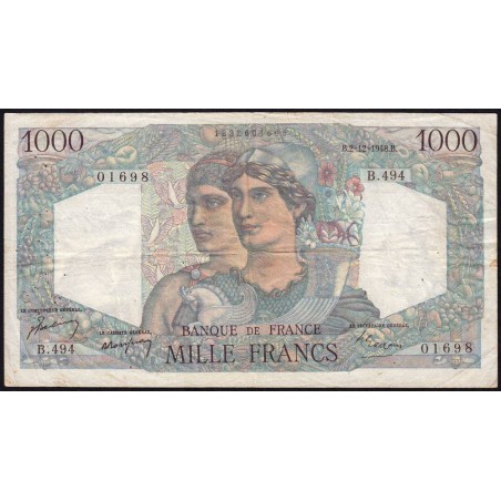F 41-24 - 02/12/1948 - 1000 francs - Minerve et Hercule - Série B.494 - Etat : TB+