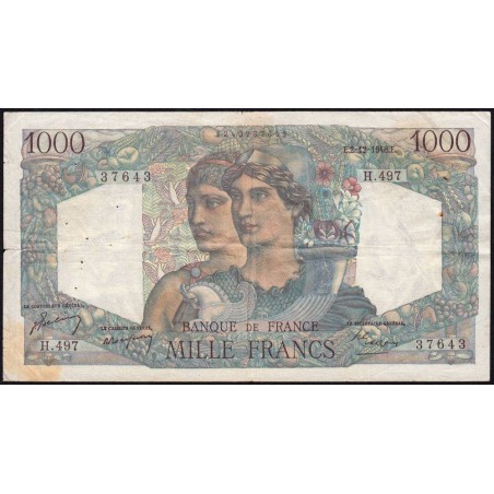F 41-24 - 02/12/1948 - 1000 francs - Minerve et Hercule - Série H.497 - Etat : TB+