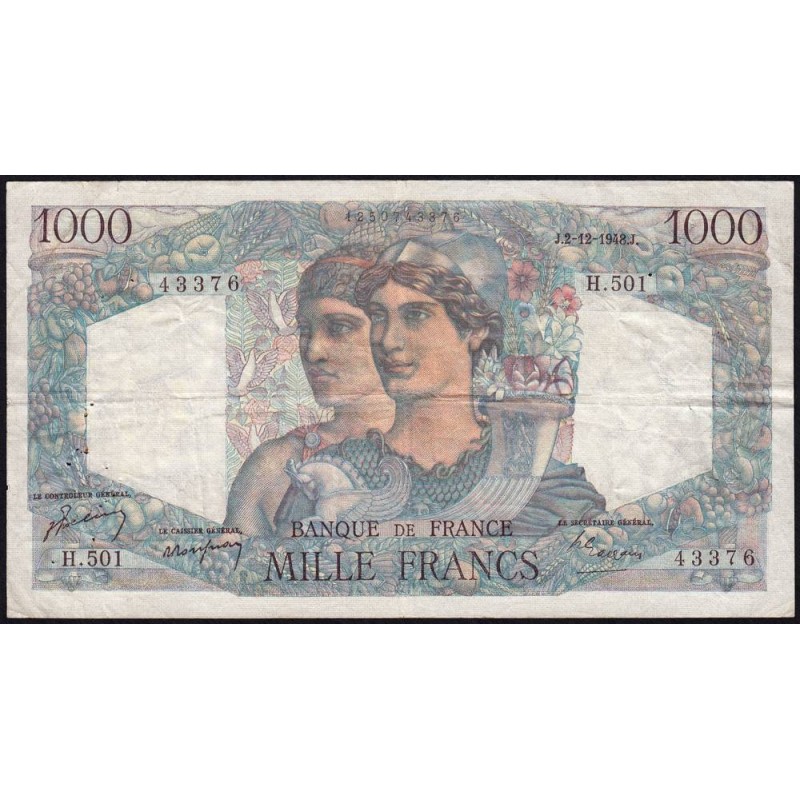F 41-24 - 02/12/1948 - 1000 francs - Minerve et Hercule - Série L.514 - Etat : TTB-