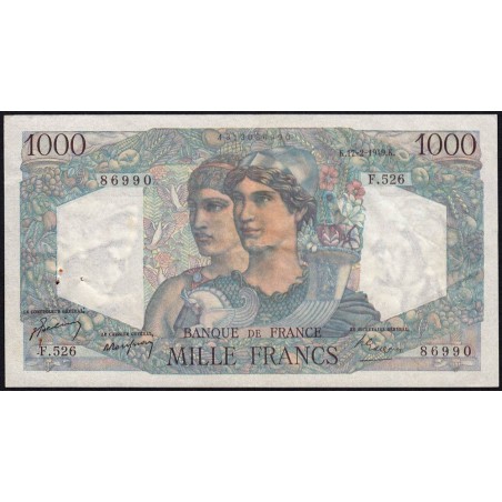 F 41-25 - 17/02/1949 - 1000 francs - Minerve et Hercule - Série F.526 - Etat : TTB+