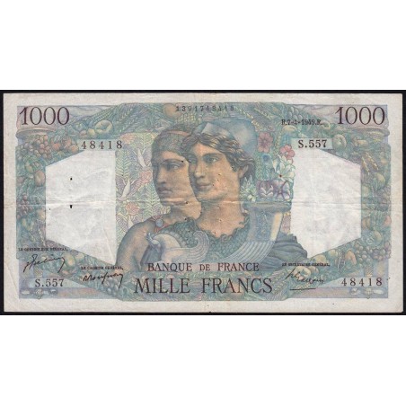 F 41-26 - 07/04/1949 - 1000 francs - Minerve et Hercule - Série S.557 - Etat : TB+