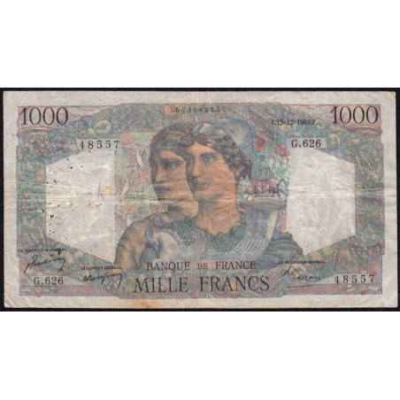 F 41-30 - 15/12/1949 - 1000 francs - Minerve et Hercule - Série G.626 - Etat : TB-