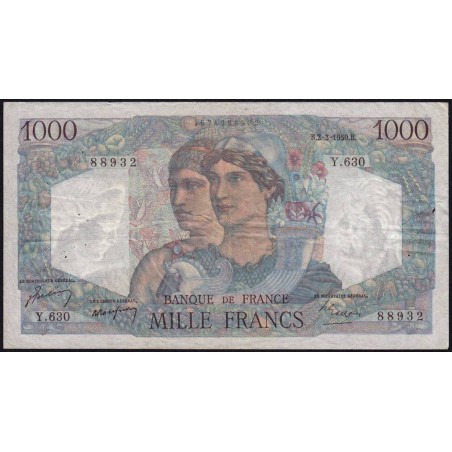 F 41-31 - 02/03/1950 - 1000 francs - Minerve et Hercule - Série Y.630 - Etat : TB+