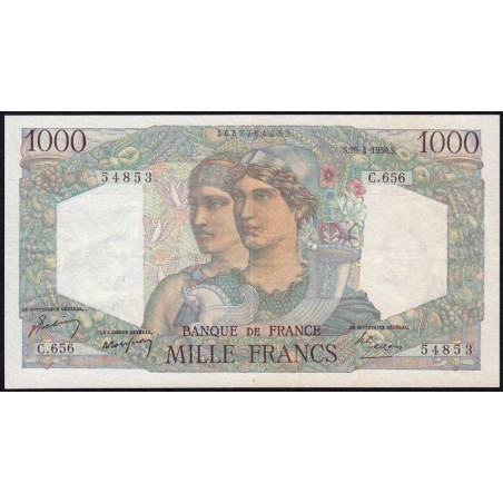 F 41-32 - 20/04/1950 - 1000 francs - Minerve et Hercule - Série C.656 - Etat : TTB