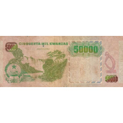 Angola - Pick 132 - 50'000 kwanza - Série GG - 04/02/1991 - Etat : TB