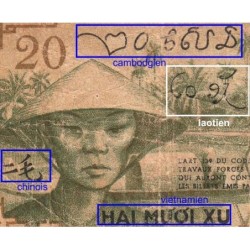 Indochine Française - Pick 86d - 20 cents - Série BU - 1943 - Etat : B