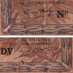 Indochine Française - Pick 87d - 50 cents - Série DV - 1943 - Etat : B