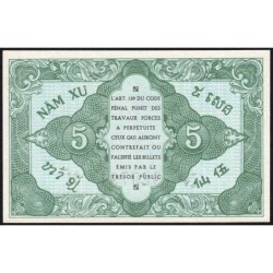 Indochine Française - Pick 88a_1 - 5 cents - Série N - 1943 - Etat : NEUF