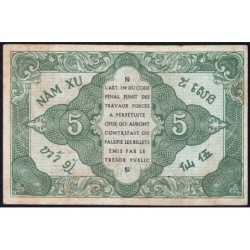 Indochine Française - Pick 88a_2 - 5 cents - Série AH - 1943 - Etat : TTB