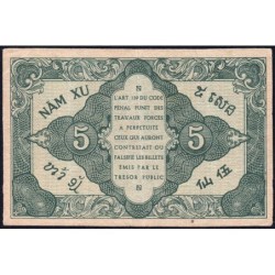 Indochine Française - Pick 88b - 5 cents - Série BZ - 1944 - Etat : TTB