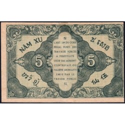 Indochine Française - Pick 88b - 5 cents - Série DF - 1944 - Etat : SPL