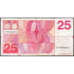 Hollande - Pick 92b - 25 gulden - 10/02/1971 - Etat : TB-