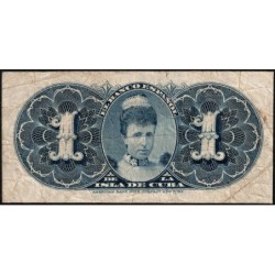 Cuba - Pick 47a - 1 peso - Série G - 15/05/1896 - Etat : TB+