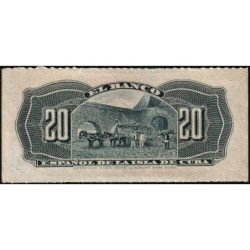 Cuba - Pick 53a - 20 centavos - Série I - 15/02/1897 - Etat : SUP