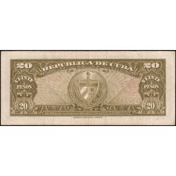 Cuba - Pick 80a - 20 pesos - Série E A - 1949 - Etat : TTB