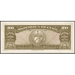 Cuba - Pick 80b - 20 pesos - Série G A - 1958 - Etat : NEUF