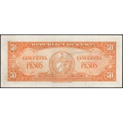 Cuba - Pick 81a - 50 pesos - Série A A - 1950 - Etat : TTB+