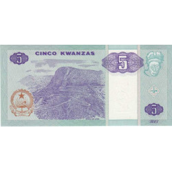 Angola - Pick 144a - 5 kwanzas - Série YB - 10/1999 - Etat : NEUF