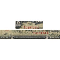 Cuba - Pick 91c - 5 pesos - Série T A - 1960 - Etat : TB-