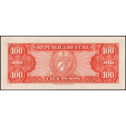Cuba - Pick 93a - 100 pesos - Série C A - 1959 - Etat : SUP+