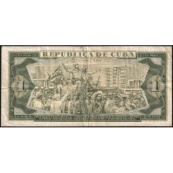 Cuba - Pick 102b_4 - 1 peso - Série AC 55 - 1981 - Etat : TB
