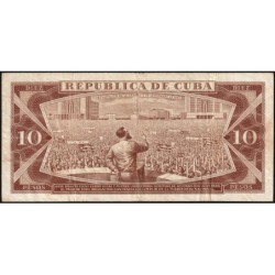 Cuba - Pick 104c_3 - 10 pesos - Série FE 13 - 1988 - Etat : TTB-