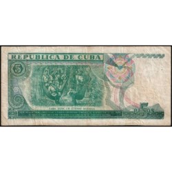 Cuba - Pick 108a - 5 pesos - Série EB 07 - 1991 - Etat : TB