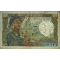 F 19-09 - 24/04/1941 - 50 francs - Jacques Coeur - Série G.71 - Etat : TTB