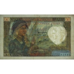 F 19-09 - 24/04/1941 - 50 francs - Jacques Coeur - Série B.72 - Etat : TTB