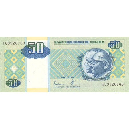 Angola - Pick 146a - 50 kwanzas - Série TG - 10/1999 - Etat : NEUF