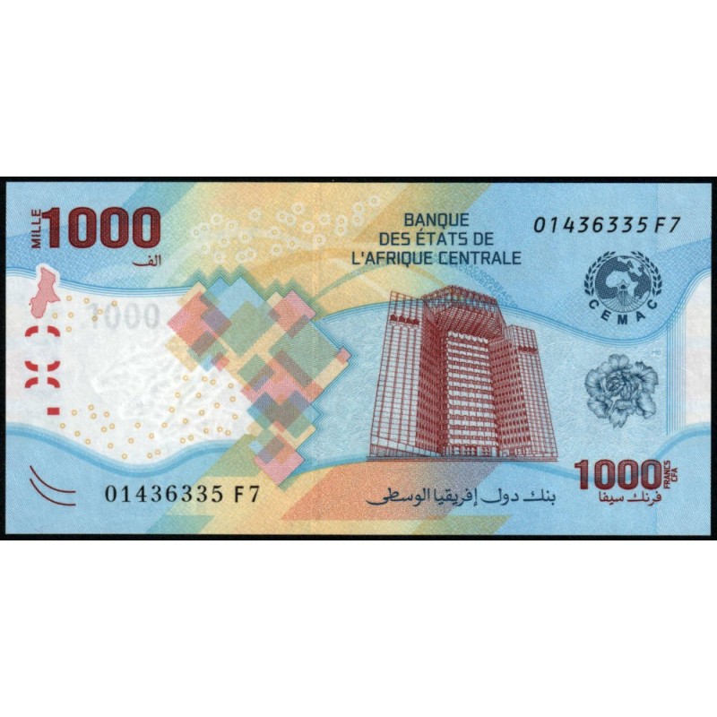 Etats de l'Afrique Centrale - Pick 701a - 1'000 francs - Série F7 - 2020 (2022) - Etat : NEUF
