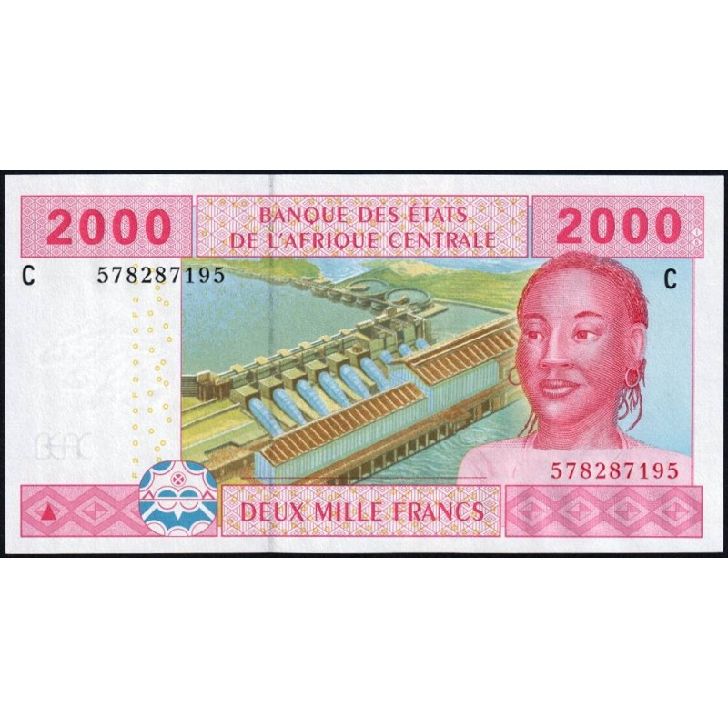 Tchad - Afrique Centrale - Pick 608Cd - 2'000 francs - 2002 (2017) - Etat : NEUF