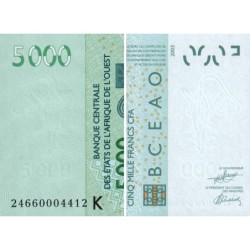 Sénégal - Pick 717Kx - 5'000 francs - 2024 - Etat : NEUF